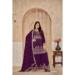 Picture of Well Formed Chiffon Purple Straight Cut Salwar Kameez