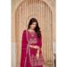 Picture of Bewitching Chiffon Dark Red Straight Cut Salwar Kameez