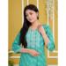 Picture of Rayon & Cotton Medium Aqua Marine Kurtis And Tunic