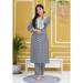 Picture of Rayon & Cotton Slate Grey Readymade Salwar Kameez