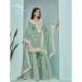 Picture of Sublime Silk Cadet Blue Straight Cut Salwar Kameez