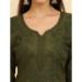 Picture of Fascinating Cotton Dark Olive Green Kurtis & Tunic