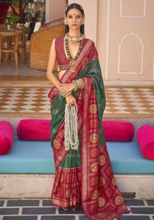 Picture of Comely Silk Sea Green Saree