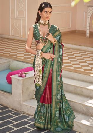 Picture of Shapely Silk Fire Brick Saree