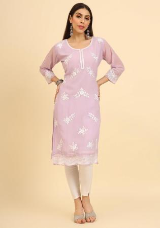 Picture of Sublime Georgette Plum Kurtis & Tunic