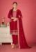 Picture of Graceful Georgette Maroon Straight Cut Salwar Kameez