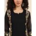 Picture of Wonderful Georgette Black Kurtis & Tunic