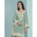 Picture of Silk Dark Sea Green Straight Cut Salwar Kameez