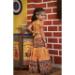 Picture of Classy Cotton Dark Khaki Kids Lehenga Choli