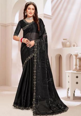 Picture of Statuesque Silk Black Saree