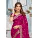 Picture of Good Looking Georgette Medium Violet Red Saree