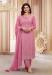 Picture of Chiffon & Silk Pale Violet Red Straight Cut Salwar Kameez