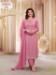 Picture of Chiffon & Silk Pale Violet Red Straight Cut Salwar Kameez