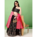 Picture of Pleasing Silk Black Lehenga Choli