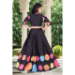 Picture of Fine Chiffon Black Kids Lehenga Choli