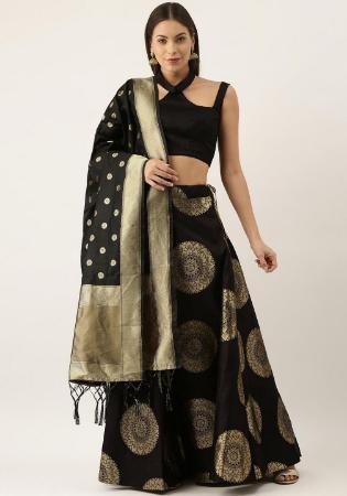 Picture of Resplendent Silk Black Lehenga Choli