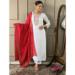 Picture of Pretty Chiffon Ghost White Readymade Salwar Kameez