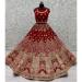 Picture of Gorgeous Linen & Net Maroon Lehenga Choli