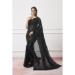 Picture of Excellent Georgette & Net & Organza Black Saree