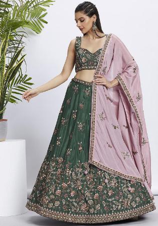 Picture of Bewitching Chiffon Sea Green Lehenga Choli