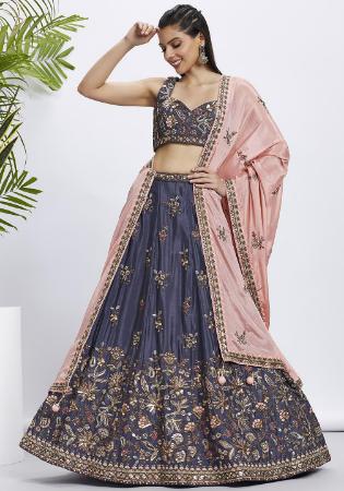 Picture of Grand Chiffon Purple Lehenga Choli