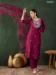 Picture of Grand Organza Dark Magenta Readymade Salwar Kameez