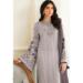 Picture of Georgette Dark Grey Straight Cut Salwar Kameez