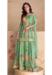 Picture of Chiffon Dark Sea Green Straight Cut Salwar Kameez