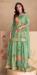 Picture of Chiffon Dark Sea Green Straight Cut Salwar Kameez