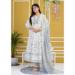 Picture of Rayon & Cotton Light Steel Blue Readymade Salwar Kameez