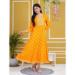 Picture of Sublime Rayon & Cotton Orange Kurtis And Tunic