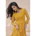 Picture of Gorgeous Georgette Yellow Party Wear Gown