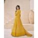 Picture of Gorgeous Georgette Yellow Party Wear Gown