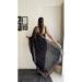 Picture of Delightful Georgette Black Saree