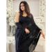 Picture of Fascinating Georgette Black Saree