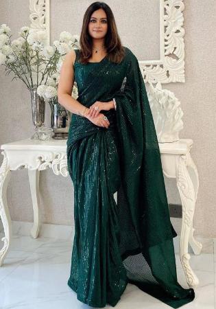 Picture of Enticing Georgette Dark Slate Grey Saree