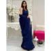 Picture of Bewitching Georgette Midnight Blue Saree