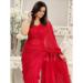 Picture of Amazing Georgette Crimson Saree