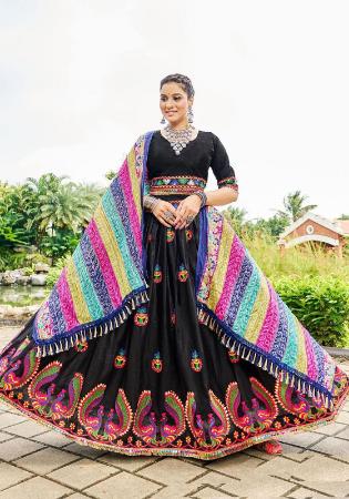 Picture of Radiant Cotton Black Lehenga Choli