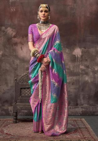 Picture of Classy Silk Violet Saree