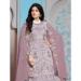 Picture of Sublime Georgette Plum Straight Cut Salwar Kameez