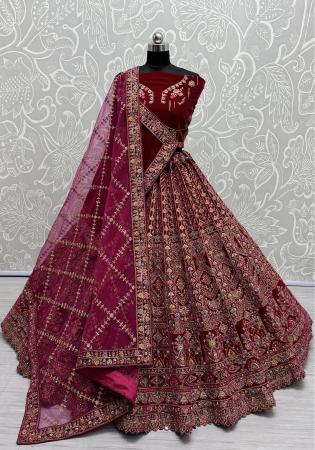 Picture of Nice Georgette Maroon Lehenga Choli