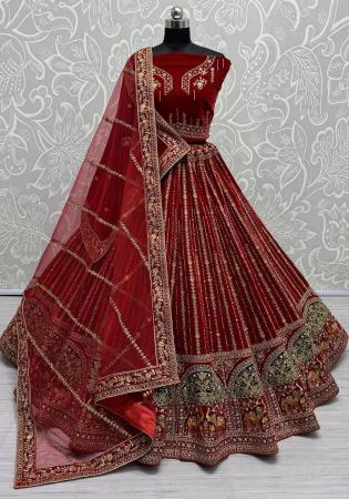 Picture of Resplendent Georgette Maroon Lehenga Choli