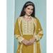 Picture of Georgette Golden Rod Straight Cut Salwar Kameez