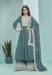 Picture of Georgette Dark Slate Grey Straight Cut Salwar Kameez