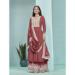 Picture of Georgette Indian Red Straight Cut Salwar Kameez