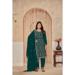 Picture of Georgette Dark Green Straight Cut Salwar Kameez