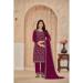 Picture of Fascinating Georgette Maroon Straight Cut Salwar Kameez