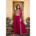 Picture of Graceful Georgette Dark Red Western Dress