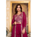 Picture of Graceful Georgette Dark Red Western Dress